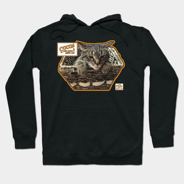 Cocoa the Laid Back Retro Cat - Let Me Sleep! Hoodie by PapaPete